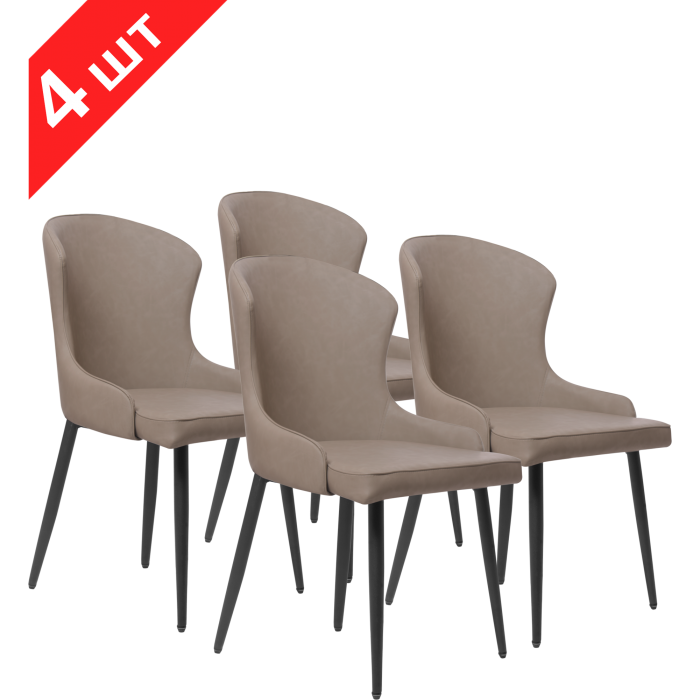 Комплект стульев GT K-1010 Light Gray (4 шт)