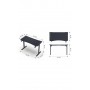 Геймерский компьютерный стол GT Racer T-1452 (140x60x73) Black