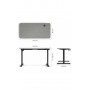 Геймерский компьютерный стол GT Racer TY-1451 (140x60x71-116) Light Gray