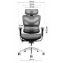 Офисное эргономичное кресло GT Racer X-702 Light Gray (W17-1)